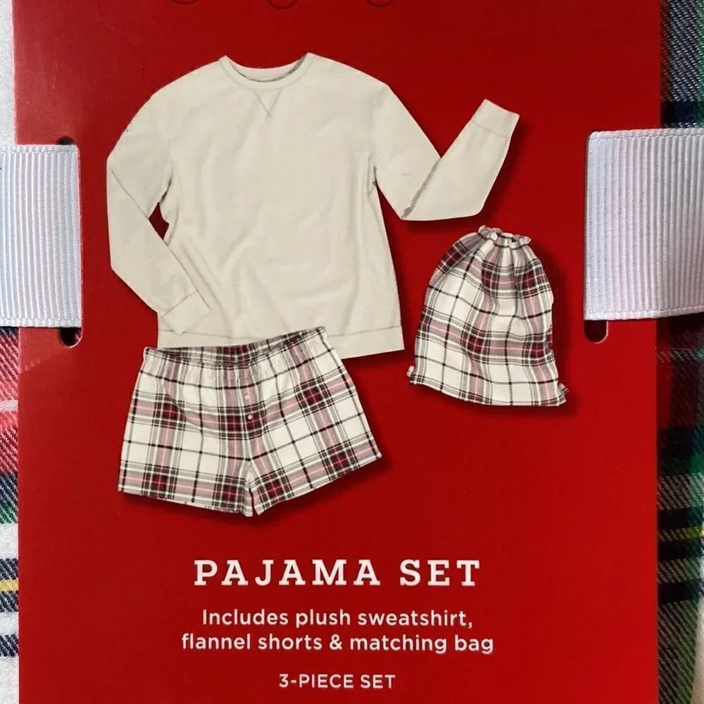 Women’s Christmas Plaid Pajama 3 Piece Set Size XS NWT